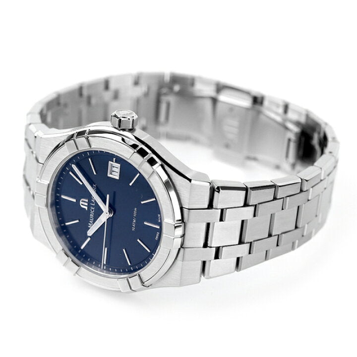 Maurice Lacroix Aikon Date Blue Dial Silver Steel Strap Watch for Men - AI1108-SS002-430-1 Watches Maurice Lacroix   
