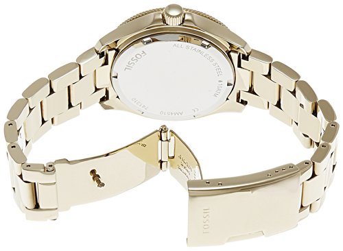 Fossil Cecile Multifunction Champagne Dial Gold Steel Strap Watch for Women - AM4510 Watches Fossil   