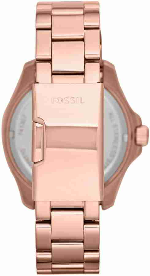 Fossil Cecile Rose Gold Dial Rose Gold Steel Strap Watch for Women - AM4511 Watches Fossil   