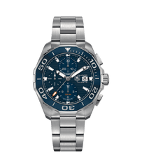 Tag Heuer Aquaracer Calibre 16 43mm Blue Dial Silver Steel Strap Watch for Men - CAY211B.BA0927 Watches Tag Heuer   