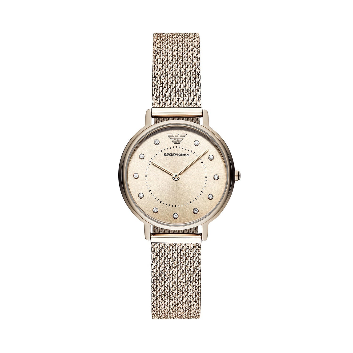 Emporio Armani Pink Dial Pink Mesh Bracelet Watch For Women - AR11129 Watches Emporio Armani   