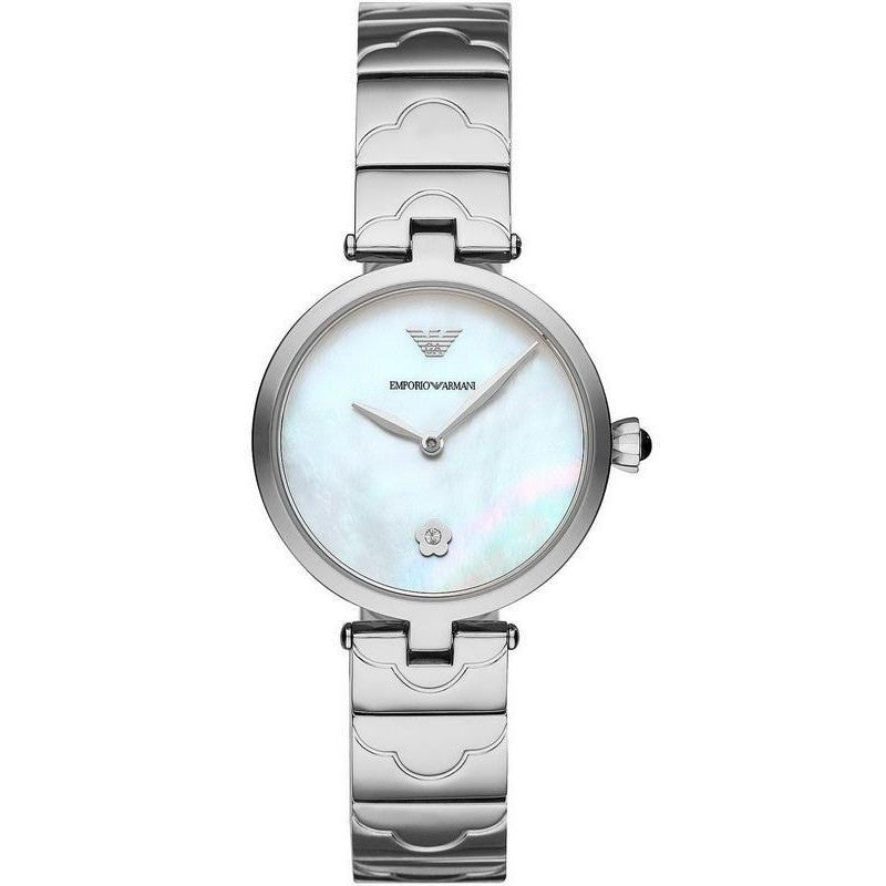 Emporio Armani Mother of Pearl Dial Silver Stainless Steel Dial Watch For Women - AR11235 Watches Emporio Armani   