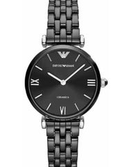 Emporio Armani Ceramica Black Dial Black Ceramic Strap Watch For Women - AR1487 Watches Emporio Armani   