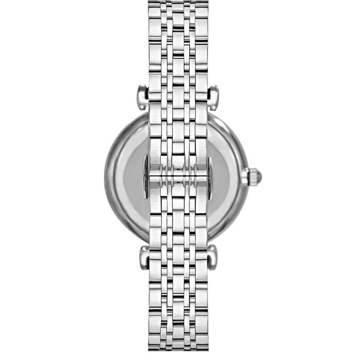 Emporio Armani Gianni T Bar Pink Mother of Pearl Dial Silver Stainless Steel Watch For Women - AR1779 Watches Emporio Armani   