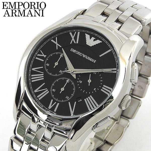 Emporio Armani Classic Chronograph Black Dial Stainless Steel Watch For Men - AR1786 Watches Emporio Armani   