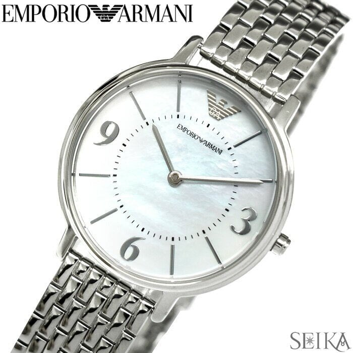 Emporio Armani Mother of Pearl Dial Silver Stainless Steel Watch For Women - AR2507 Watches Emporio Armani   