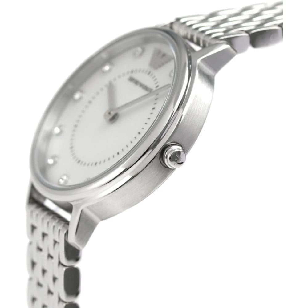 Emporio Armani Kappa Mother of Pearl Dial Silver Mesh Bracelet Watch For Women - AR2511 Watches Emporio Armani   