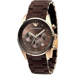 Emporio Armani Sport Chronograph Brown Dial Brown Stainless Steel Watch For Men - AR5890 Watches Emporio Armani   