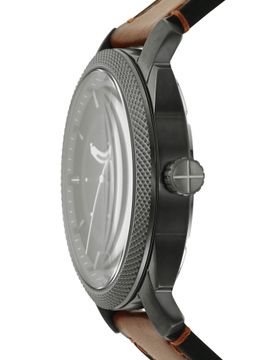 Fossil Machine Chronograph Black Dial Brown Leather Strap Watch for Men - FS5234 Watches Fossil   