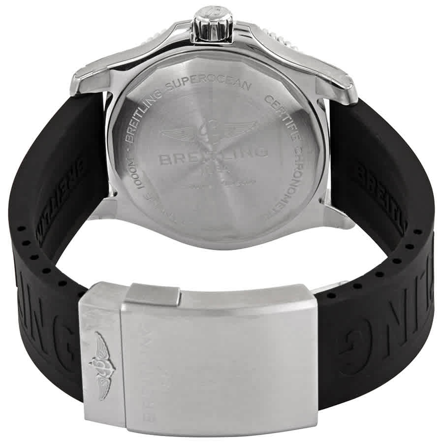 Breitling Superocean II 44mm Black Dial Black Rubber Strap Watch for Men - A17367D71B1S2 Watches Breitling   