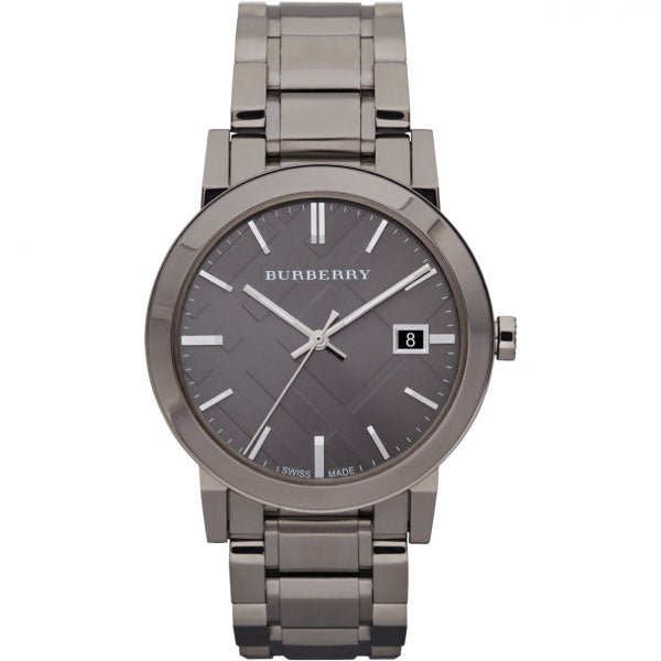 Burberry The City Gunmetal Dial Stainless Steel Strap Watch for Men - BU9007 Watches Burberry   