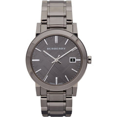 Burberry The City Gunmetal Dial Stainless Steel Strap Watch for Men - BU9007 Watches Burberry   