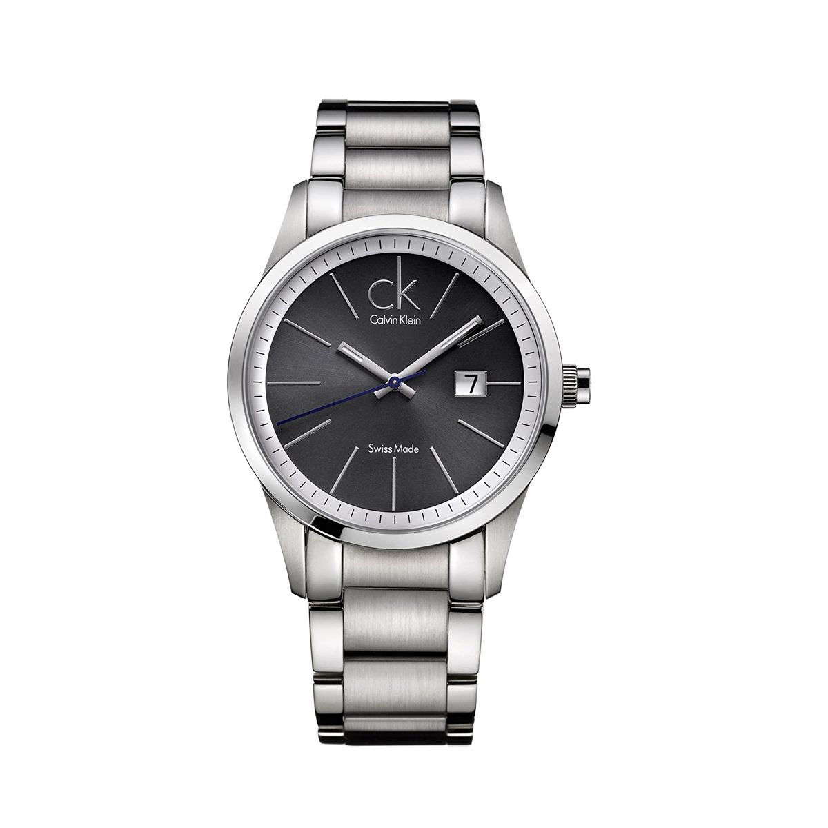 Calvin Klein Bold Black Dial Silver Steel Strap Watch for Men - K2246107 Watches Calvin Klein   