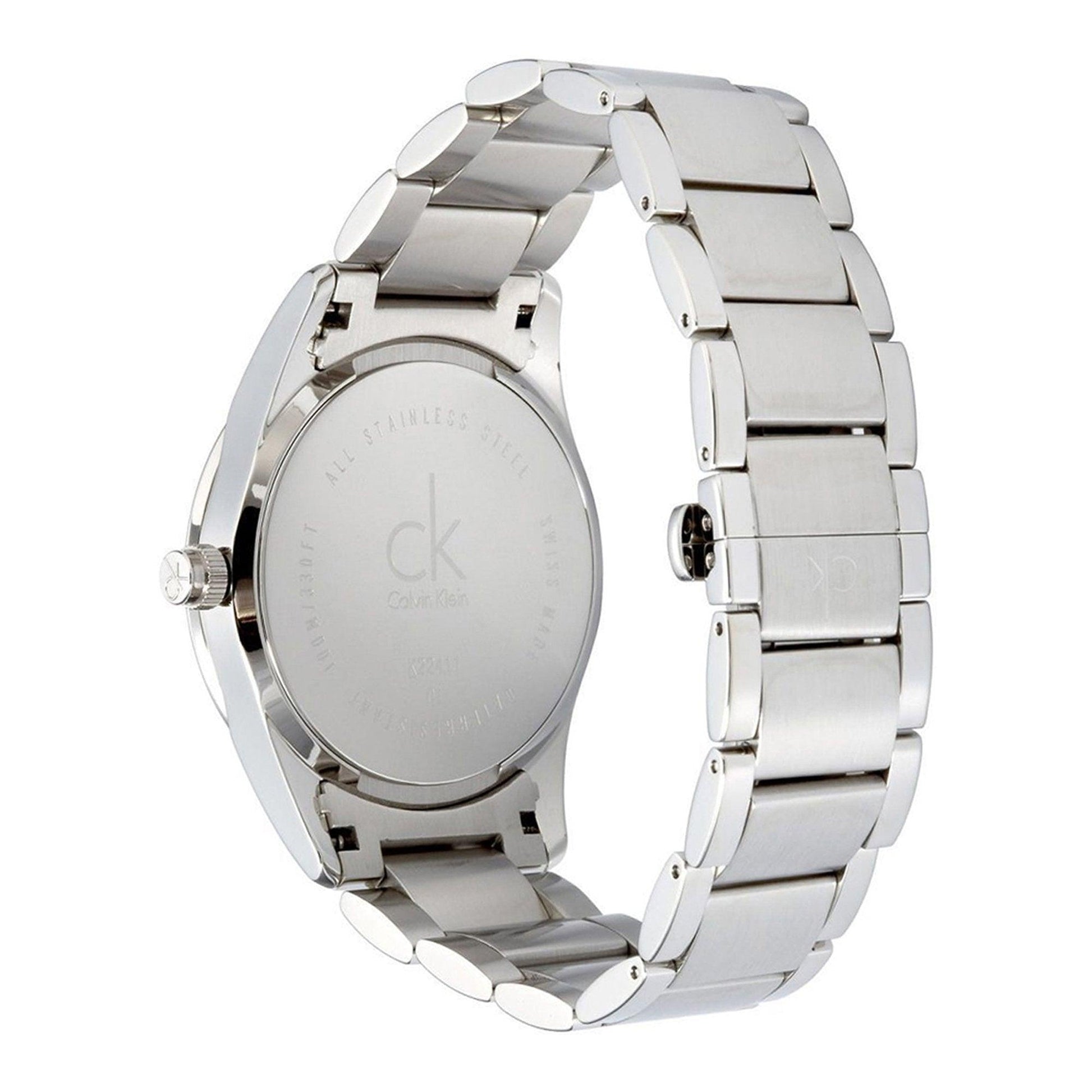 Calvin Klein Bold White Dial Silver Steel Strap Watch for Men - K2241120 Watches Calvin Klein   