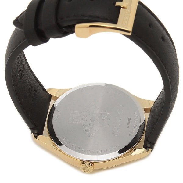 Gucci G-Timeless Mother of Pearl Dial Black Leather Strap Watch For Women - YA1264044 Watches Gucci   