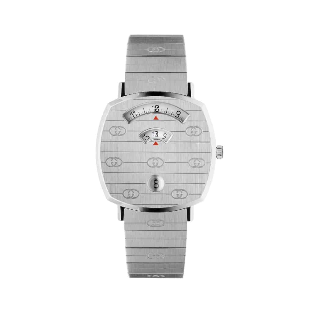 Gucci Grip Silver Dial Silver Steel Strap Watch For Women - YA157410 Watches Gucci   