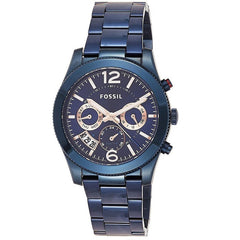 Fossil Perfect Boyfriend Multifunction Blue Dial Blue Steel Strap Watch for Women - ES4093 Watches Fossil   