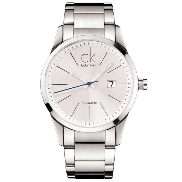 Calvin Klein Bold Silver Dial Silver Steel Strap Watch for Men - K2246120 Watches Calvin Klein   