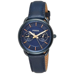 Fossil Tailor Blue Dial Blue Leather Strap Watch for Women - ES4092 Watches Fossil   