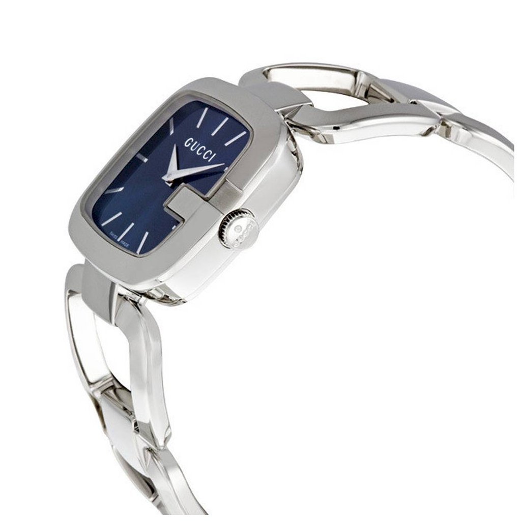 Gucci G Ladies Blue Dial Silver Steel Strap Watch For Women - YA125508 Watches Gucci   