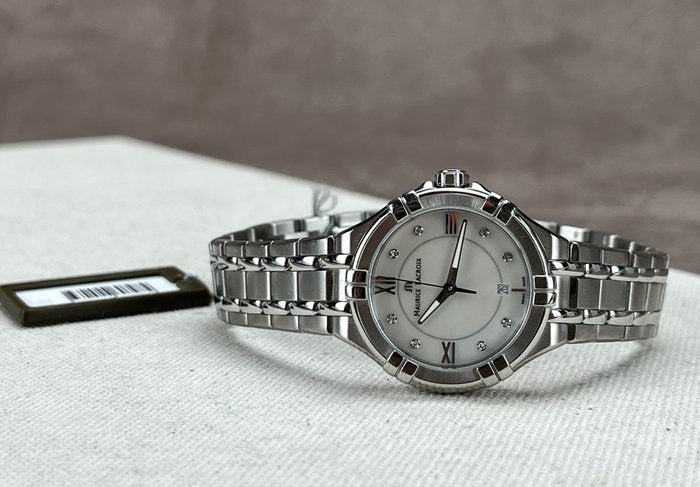 Maurice Lacroix Aikon White Mother of Pearl Dial Silver Steel Strap Watch for Women - AI1004-SS002-170-1 Watches Maurice Lacroix   