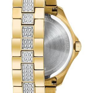 Bulova Crystal Collection Silver Crystal Dial Gold Steel Strap Watch for Women - 98L228 Watches Bulova   