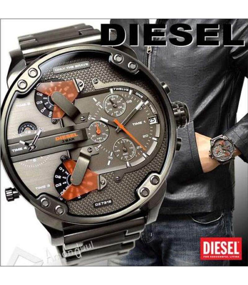 Diesel Mr Daddy 2.0 Chronograph Grey Dial Grey Stainless Steel Strap Watch For Men - DZ7315 Watches Diesel   