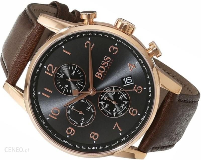 Hugo Boss Navigator Grey Dial Brown Leather Strap Watch for Men - 1513496 Watches Hugo Boss   