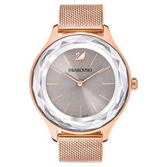 Swarovski Octea Nova Grey Dial Gold Mesh Bracelet Watch for Women - 5451634 Watches Swarovski   