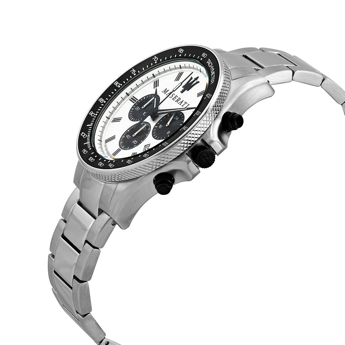 Maserati SFIDA Chronograph Quartz White Dial Watch For Men - R8873640003 Watches Maserati   