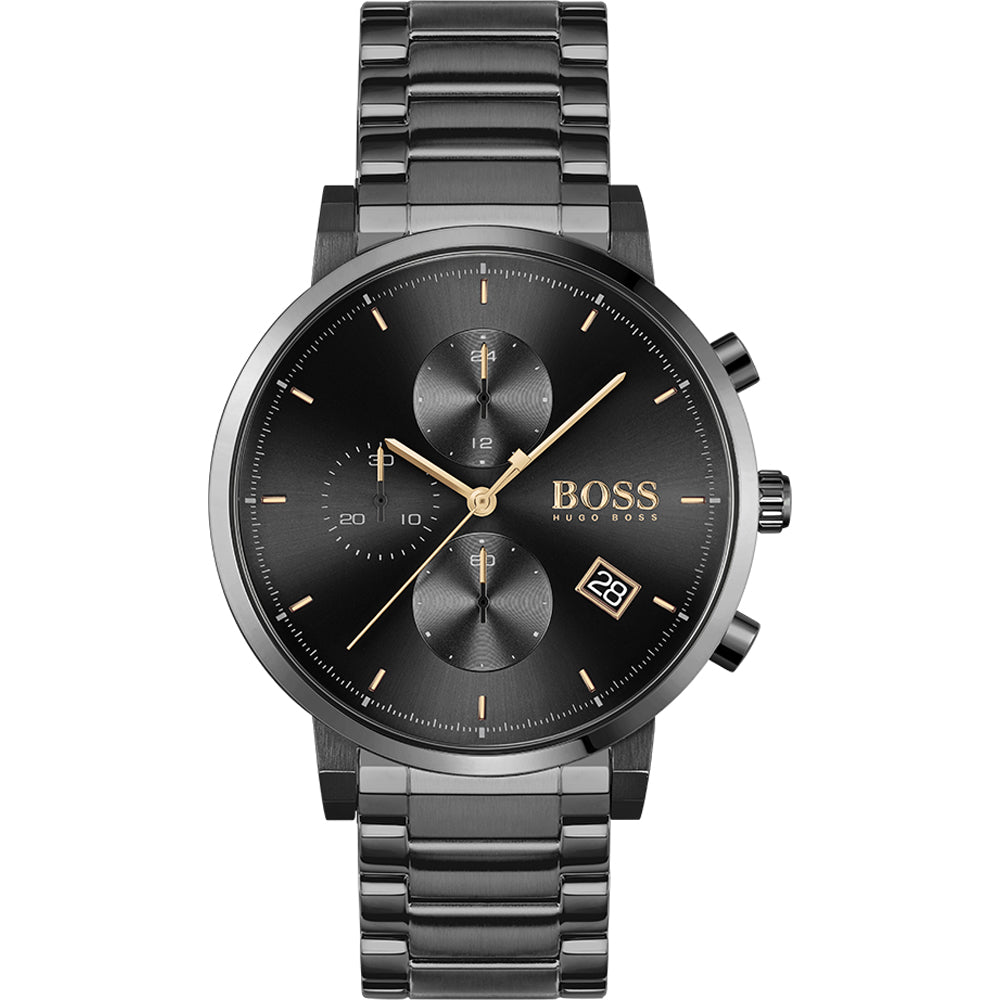 Hugo Boss Integrity Black Dial Black Steel Strap Watch for Men - 1513780 Watches Hugo Boss   