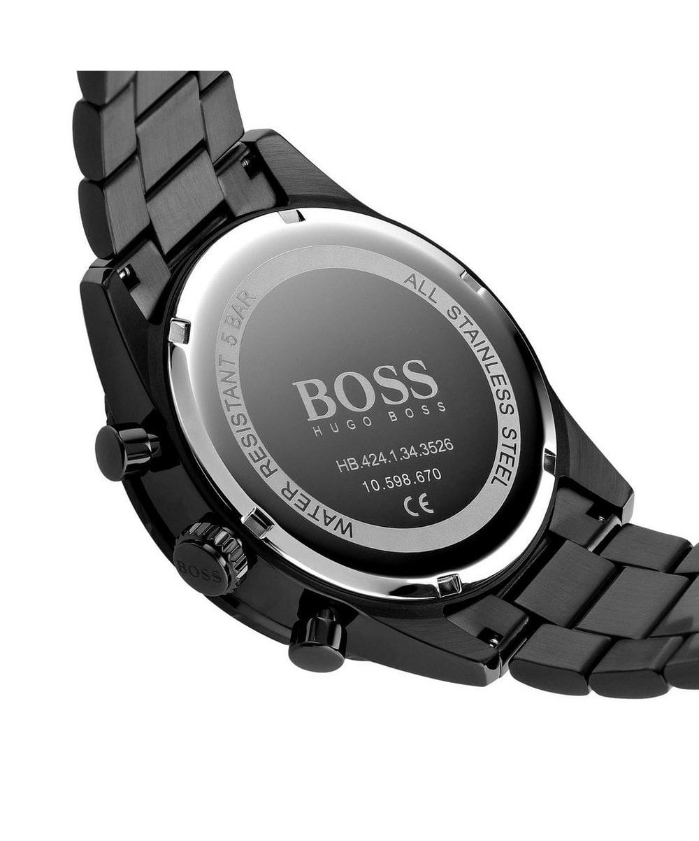 Hugo Boss Pilot Edition Black Dial Black Steel Strap Watch for Men - 1513854 Watches Hugo Boss   