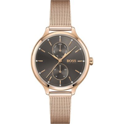 Hugo Boss Symphony Grey Dial Gold Mesh Bracelet Watch for Women - 1502424 Watches Hugo Boss   