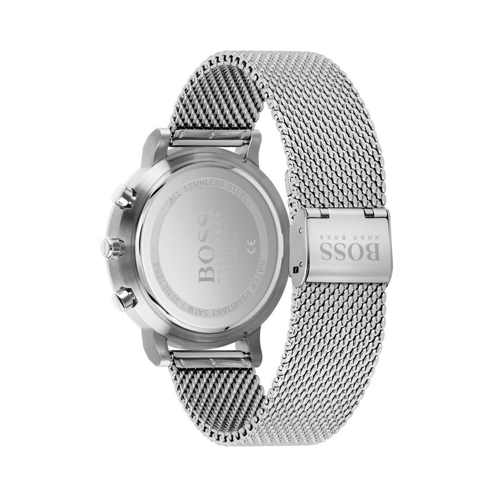 Hugo Boss Integrity Grey Dial Silver Mesh Bracelet Watch for Men - 1513807 Watches Hugo Boss   