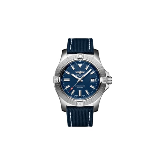 Breitling Avenger Automatic 43mm Blue Dial Blue Nylon Strap Watch for Men - A17318101C1X2 Watches Breitling   