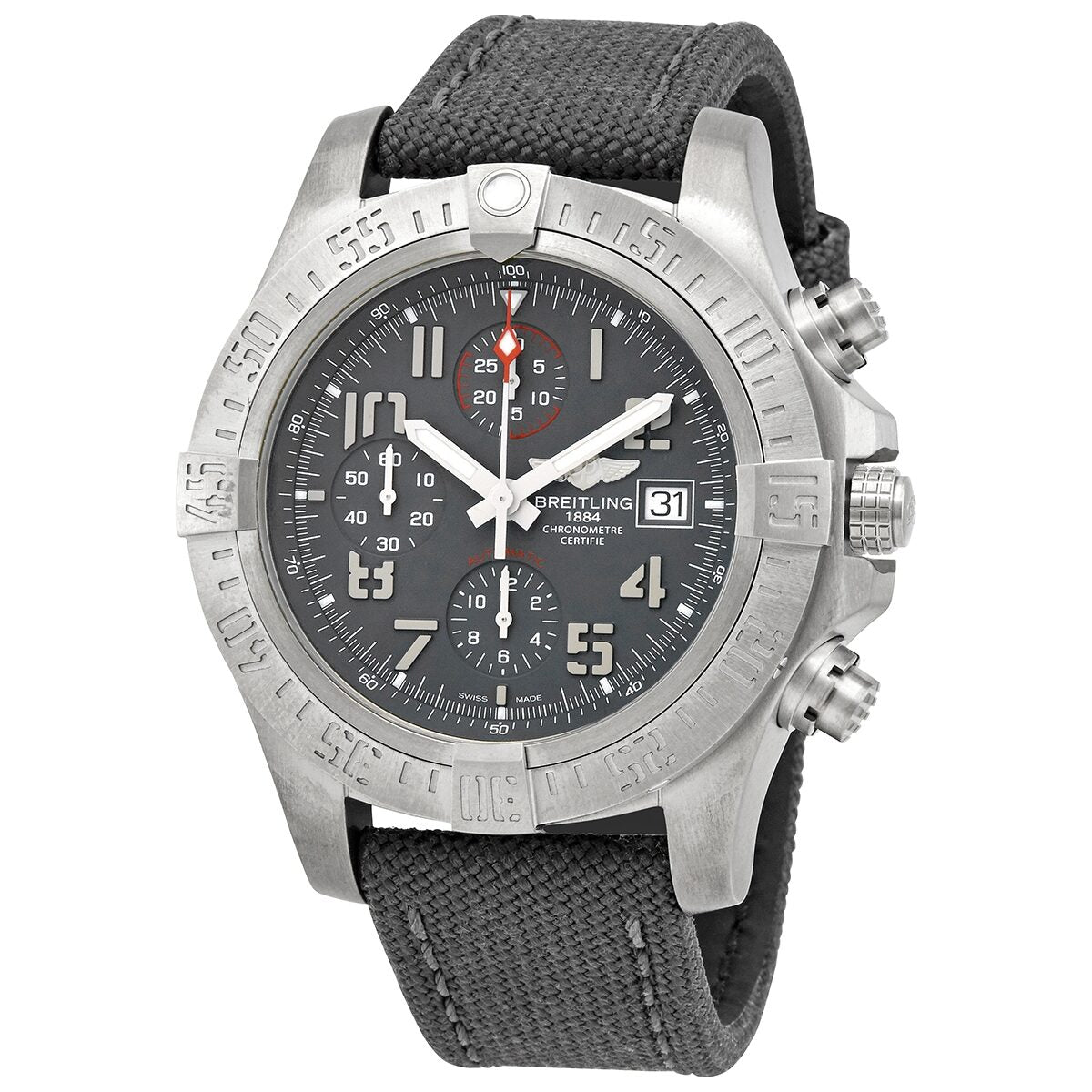 Breitling Avenger Bandit 45mm Anthracite Dial Black Nylon Strap Watch for Men - E13383101M1W1 Watches Breitling   
