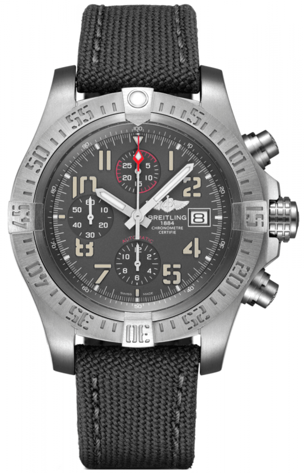 Breitling Avenger Bandit 45mm Anthracite Dial Black Nylon Strap Watch for Men - E13383101M1W1 Watches Breitling   