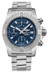 Breitling Avenger Chronograph 45mm Blue Dial Silver Steel Strap Watch for Men - A13317101C1A1 Watches Breitling   
