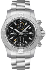 Breitling Avenger Chronograph 45mm Black Dial Silver Steel Strap Watch for Men - A13317101B1A1 Watches Breitling   