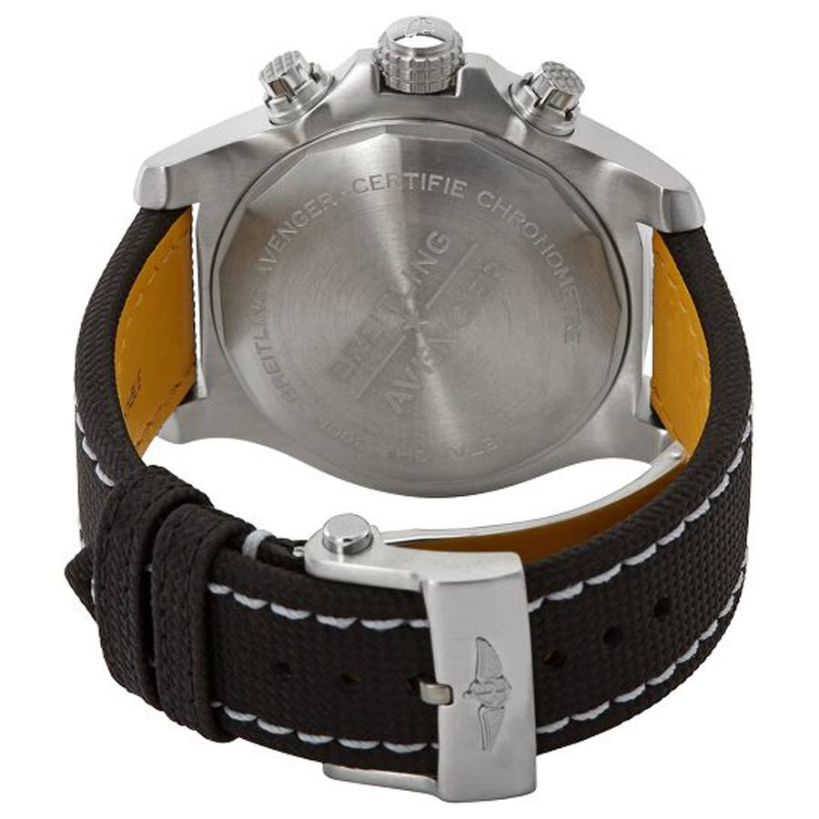 Breitling Avenger Chronograph 45mm Black Dial Black Leather Strap Watch for Men - A13317101B1X1 Watches Breitling   