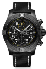 Breitling Avenger Chronograph 45mm Night Mission Black Dial Black Nylon Strap Watch for Men - V13317101B1X1 Watches Breitling   
