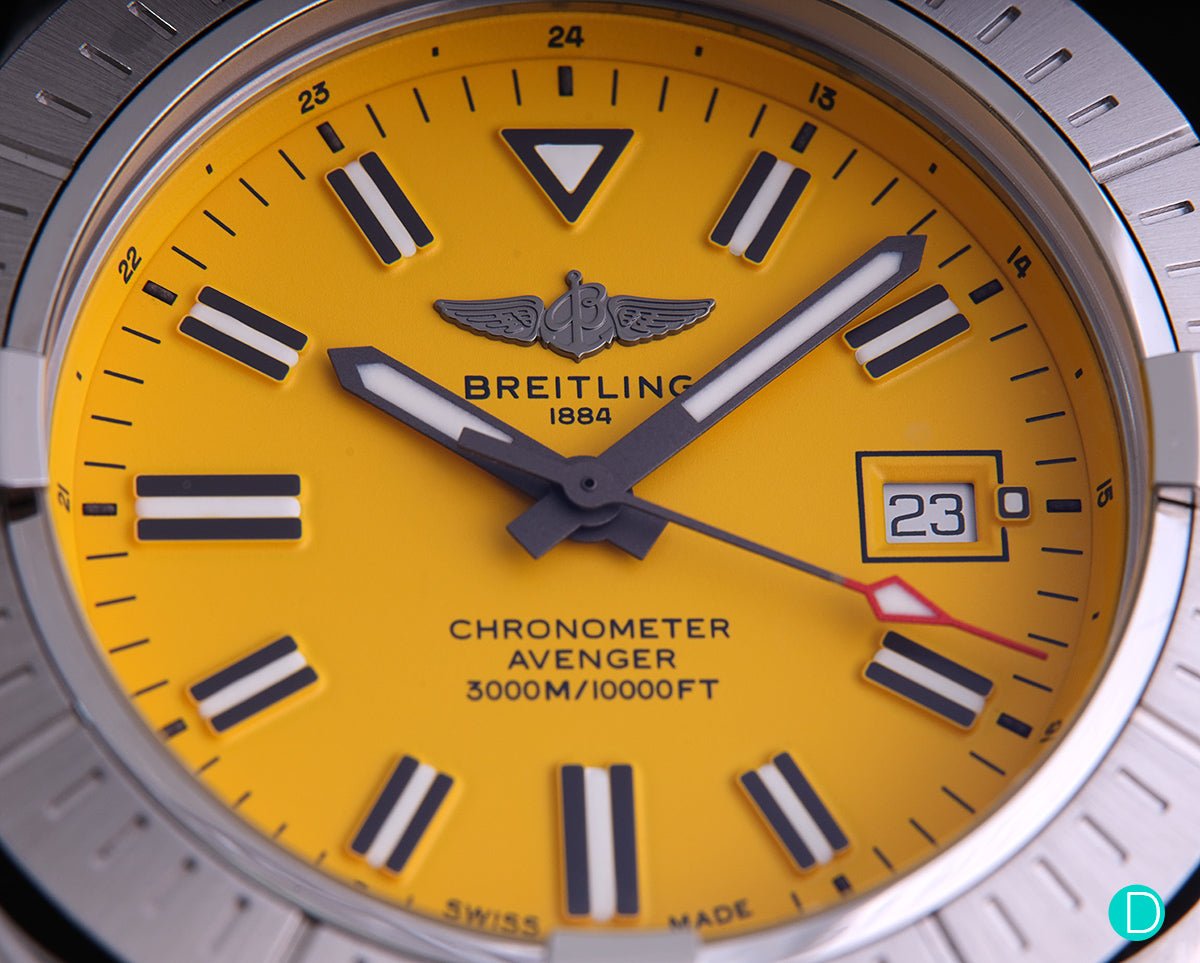 Breitling Avenger Automatic 45mm Seawolf Yellow Dial Black Nylon Strap Watch for Men - A17319101/1X2 Watches Breitling   