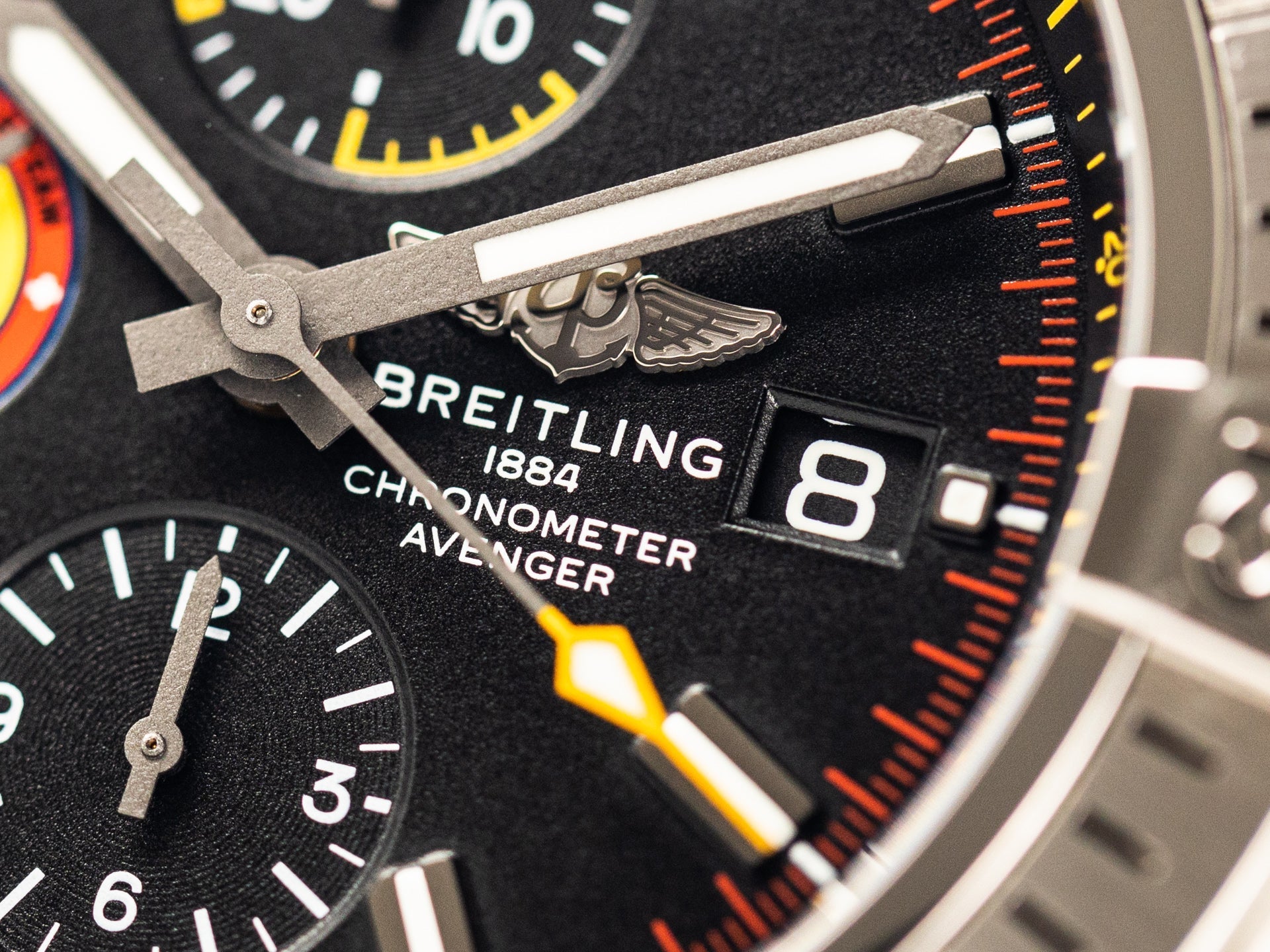 Breitling Avenger Chronograph 45mm Swiss Air Force Team Black Dial Black Nylon Strap Watch for Men - A133171A1B1X1 Watches Breitling   