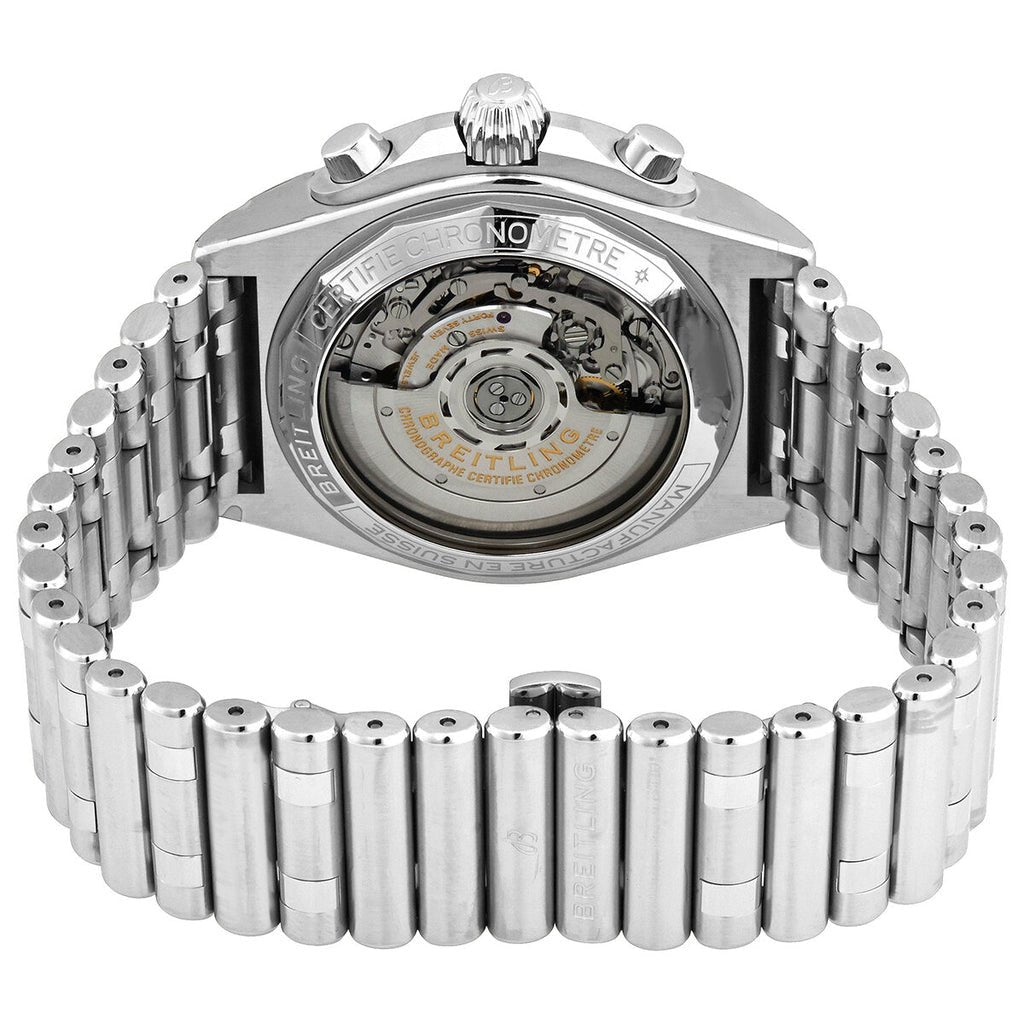 Breitling Chronomat B01 42mm Black Dial Silver Steel Strap Watch for Men - AB0134101B1A1 Watches Breitling   