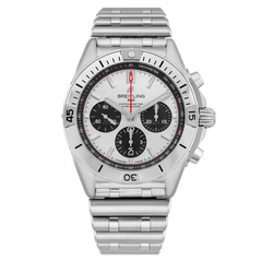 Breitling Chronomat B01 42mm Silver Dial Silver Steel Strap Watch for Men - AB0134101G1A1 Watches Breitling   