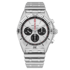 Breitling Chronomat B01 42mm Silver Dial Silver Steel Strap Watch for Men - AB0134101G1A1 Watches Breitling   