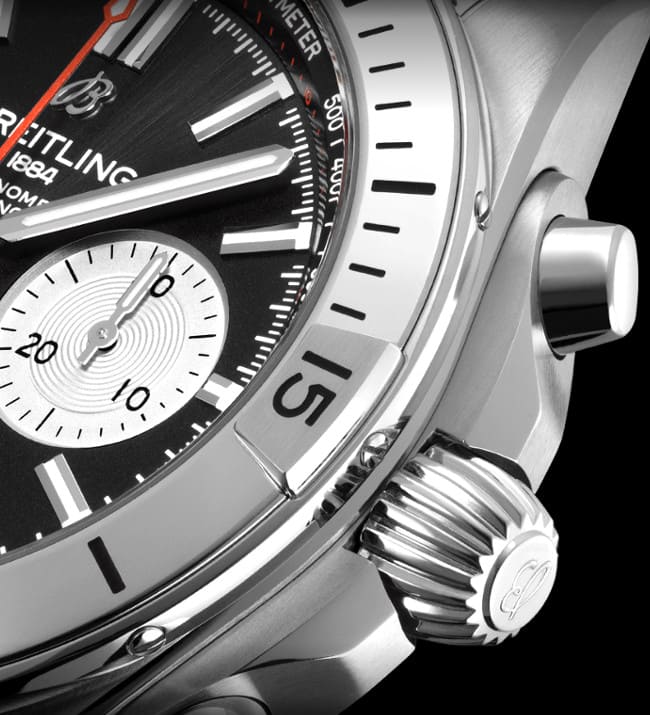 Breitling Chronomat B01 42mm Black Dial Silver Steel Strap Watch for Men - AB0134101B1A1 Watches Breitling   