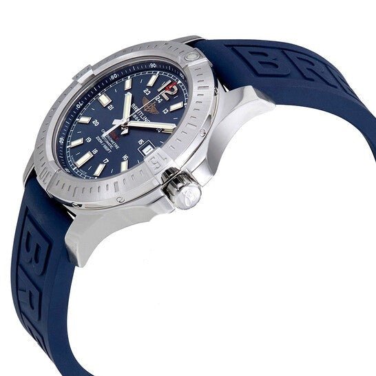 Breitling Colt Automatic 44mm Blue Dial Rubber Strap Mens Watch - A1738811-C906-157S Watches Breitling   