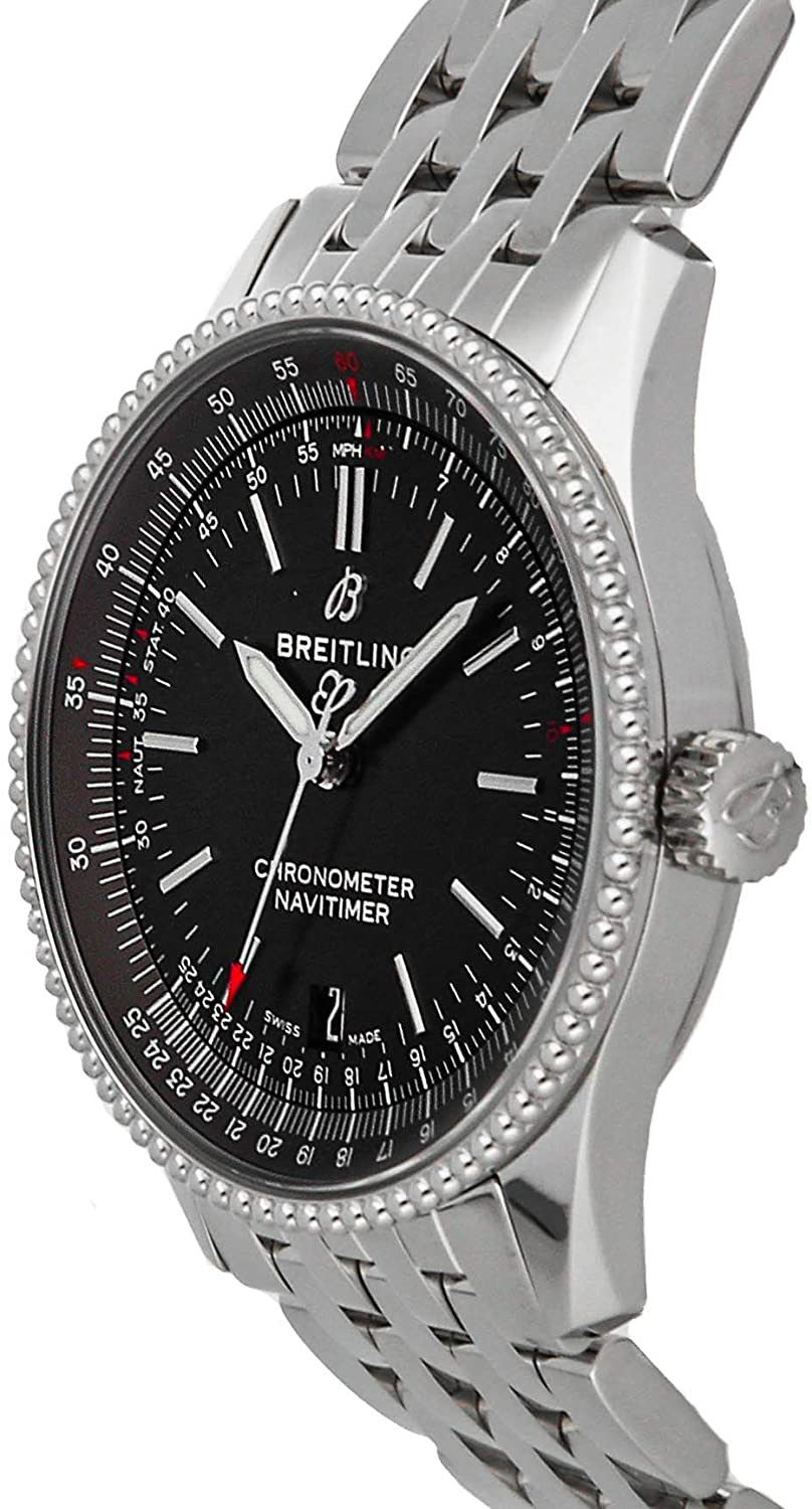 Breitling Navitimer Automatic 38mm Black Dial Stainless Steel Mens Watch - A17325241B1A1 Watches Breitling   