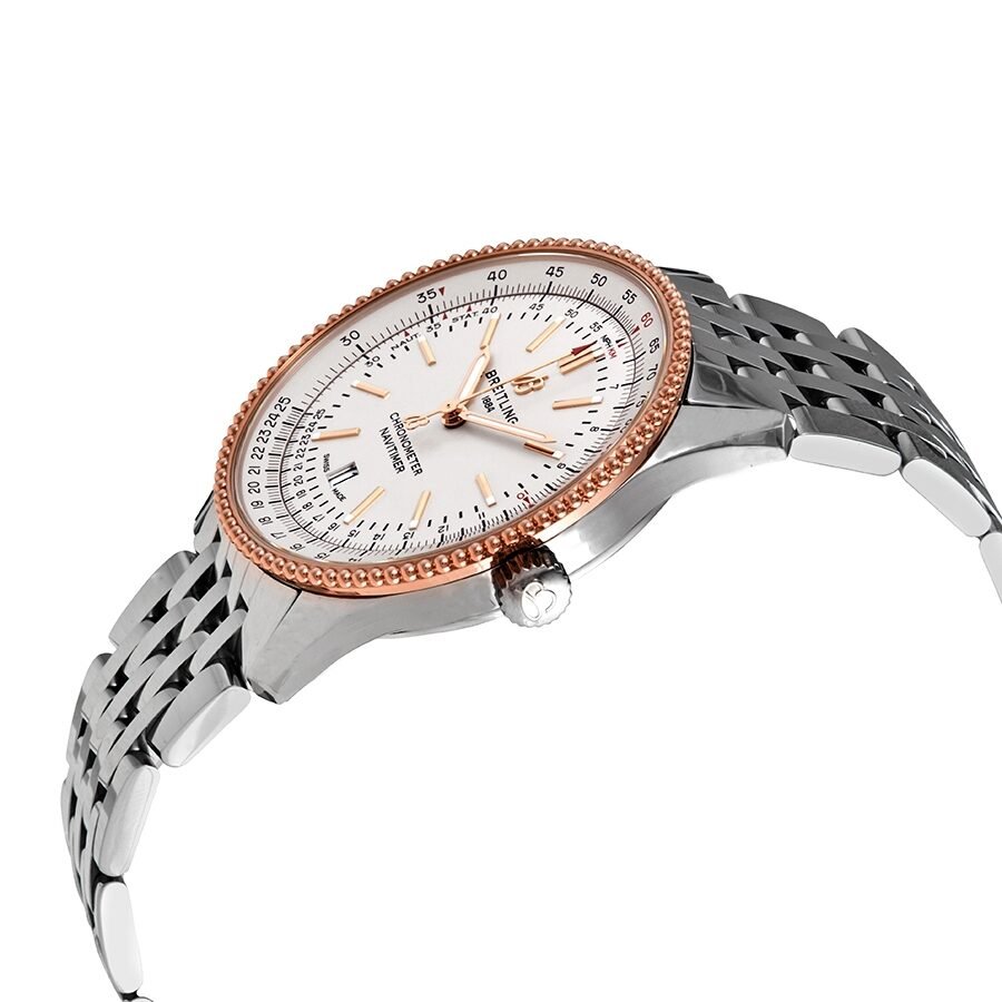 Breitling Navitimer Automatic 41mm White Dial Silver Stainless Steel Mens Watch - U17326211G1A1 Watches Breitling   